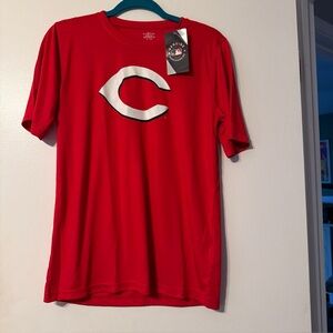 MLB Cincinnati Red Child  XL 18/20 Athletic Shirt Red Genuine Merchandise